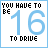 A 4-frame animated contact sheet showing age limit text for driving, smoking, drinking beer, and falling in love with large blue numbers on white backgrounds.