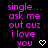 Pixelated text in bright pink on black background with a white heart symbol, showing two states of animation.