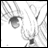 A 48x48 pixel grayscale animated contact sheet showing two frames of a character with flowing hair and dynamic pose against a gray background, alongside stylized text reading "Anime IM" and "COM" on black backgrounds.