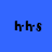 Four display the text 'h-h-s' on blue backgrounds with varying light effects