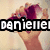 A hand holds purple sunglasses against a light background, with text partially visible in the lower-left corner.