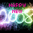Pixelated neon-style graphic with '2008' in glowing outlines, pink text reading 'HAPPY NEW YEAR IN 4 DAYS', and a dark background with green and purple hues.