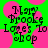 Green background with pink circular shapes and black text reading 'Mary Brooks Loves To Shop' in pixelated font.