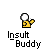 Pixelated yellow figure with white head and black eyes, waving hand in various positions