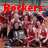 Red text 'Rockers.' overlaid on a pixelated group of people in various poses with dark and light clothing against a blurred background.