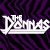 The Donnas 'Bitchin' icon features stylized white text on a purple and black striped background with a pixelated image of a person in dark pants and a crown.
