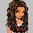 Pixel art of a female character with long brown hair wearing a black crop top, cargo shorts, and sneakers. Text reads "I won't bite... ...Much".