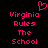Pixelated pink text on black background with heart symbol above left text block.