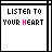 A 5x5 contact sheet of pixel art frames showing an animated text-based buddy icon with changing heart and goodbye elements.