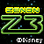 Pixelated image with green 'ZENON Z3' text, multiple '©Disney' watermarks, and a person in blue clothing against a starry background.