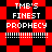 Red and black pixelated with white text reading "TMB'S FINEST PROPHECY" and multiple exclamation marks, displayed in two distinct patterns