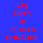 Blue background with red text reading "Lily Allen is fricken AMAZING!" and yellow rectangular highlights shifting across the