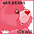 Animated contact sheet of Care Bear character with pink fur, heart symbol on chest, and changing text above/below across 10 frames.