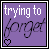 A contact sheet of 11 animated frames showing a purple square icon with white text "trying to forget" and a small black heart symbol at the bottom left corner, arranged in a 4x3 grid with one empty cell.