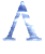 Blue triangular shape with cloud-like texture animates , showing progressive pixel displacement from left to right