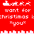 Red background with white pixelated text and icons showing Santa's sleigh, reindeer, and city skyline repeating in two