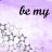 Purple watercolor background with scattered gray stars and black cursive text reading 'be my shining star'