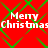 Red background with green crisscross lines and repeated white text reading "Merry Christmas" in pixelated font.
