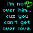 Pixelated cyan text on black background with green heart symbol replacing 'o' in 'not', two identical side-by-side