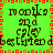 Green background with red and brown pixelated border, displaying repeated text 'modika and caley' in dark brown font above 'bestfriend d' partially visible.