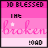 A 5x4 contact sheet of animated frames showing a pink-themed text-based animation with the phrase "GOD BLESSED THE BROKEN ROAD THAT LED ME STRAIGHT TO YOU" in varying states of pixelation and error correction across sampled frames.