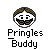 Animated contact sheet of 18 Pringles Buddy icons showing various static and animated states with consistent branding elements.