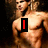A muscular shirtless man with long hair appears in four , with text overlays changing from 'I' to 'love' to 'Taylor Lautner' in red and pink