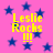 Pink background with scattered blue stars and yellow text reading "Leslie Rocks!!!" in pixelated font.
