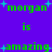 Green pixelated text on a purple background with light blue plus signs scattered throughout.
