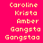 Pixelated text list on bright pink background with yellow lettering and intermittent magenta highlights.