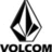 Black-and-white pixelated image featuring a Volcom logo, text elements including 'IM A', 'DC Shoes', 'Billibong', 'Volcom', 'Quicksilver', 'Fox', and 'SKATER' on black background.