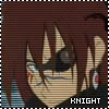 Animated cartoon character with brown hair, black eyepatch, and red earring, displaying slight head movement across frames.