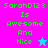 Green pixelated text reads "SarahD123 Is Awesome And Nice" with a star symbol on two backgrounds, one pink and one cyan.