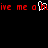 Red pixelated text on black background reads 'ive me a h' with white and red pixelated symbol replacing the letter 'h'.