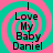 Four identical display text over a pink and teal spiral background with no visible animation changes