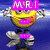Yellow cartoon character with wide eyes and open mouth, arms raised, wearing gray wings, against blue background with white streaks.