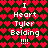 Pixelated icon with red heart pattern background and white text reading "I Heart Tyler Belding !!!!" in two identical vertical sections.