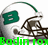Pixelated image of a football helmet with green and white colors, featuring the number 3 on the side and green text at the bottom.