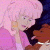 A 50x50 pixel animated buddy icon featuring a cartoon character with pink hair and a pink top on the left side, paired with green text reading "Original Icons .com" on a dark green background on the right side.