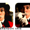 A static image of a person in historical attire with a black tricorn hat, red coat, and white cravat, holding a finger to their lips in a shushing gesture.