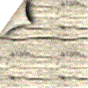 A static image of a folded paper corner with layered lines, transitioning to an orange geometric shape on the same background.