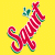 Pixelated red and white striped figure with green accents on a yellow background, resembling a stylized candy cane or festive character.