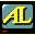 Yellow 'AL' text on teal background with red flower and yellow pencil elements in pixelated animation.