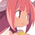 Pixelated anime-style character icon with pink hair, large eyes, and a white top featuring a yellow emblem.