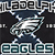 Pixelated graphic shows a stylized eagle with outstretched wings above the word 'EAGLES' in block letters, set against a dark background with partial text at the top.