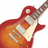 Pixelated red electric guitar with white pickguard and silver pickups, positioned diagonally left to right against a plain background. Orange pixel text reads 'my future guitar' on the right side.