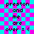Pixelated text on a cyan and magenta checkered background with a faint blue overlay