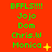 Green text on red background lists names with animated sparkles and X symbols, showing sequential changes in symbol placement.