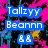 Pixelated image with multiple text overlays in blue, green, red, and white on a colorful abstract background featuring pink, purple, and black hues.