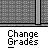 Animated contact sheet of a pixel art school-themed buddy icon showing sequential frames of students in various classroom actions with repeated "Change Grades" text and gender selection options.